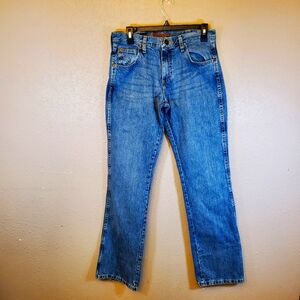 Wrangler Men's Retro Layton Slim Fit Boot Cut Denim Jeans Size 20x36